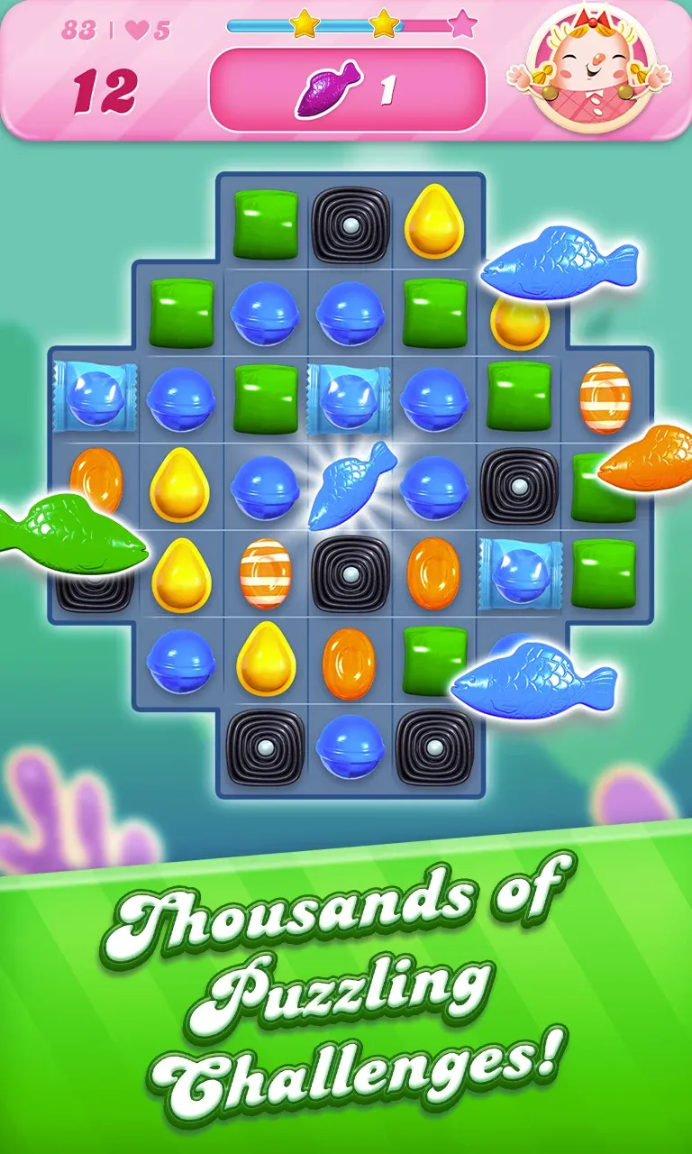 Candy Crush Saga v1.328.0.1 APK Мод (Много жизней) Screenshot 3