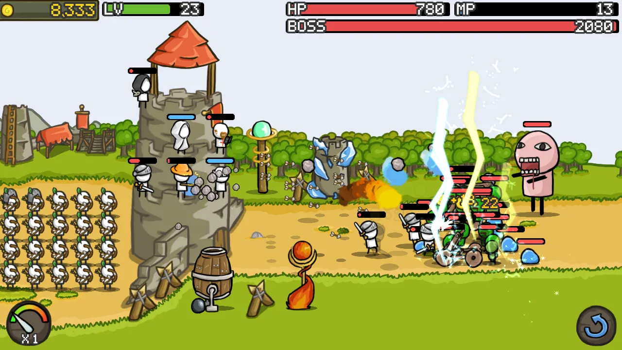 Grow Castle v1.50.14 APK Мод (Меню, Один удар, Режим бога, Много денег) Screenshot 2