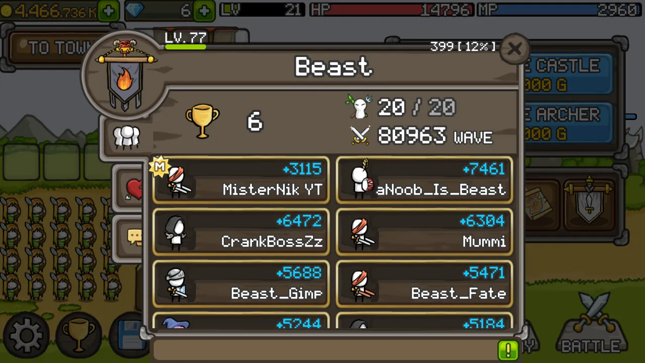 Grow Castle v1.50.14 APK Мод (Меню, Один удар, Режим бога, Много денег) Screenshot 4