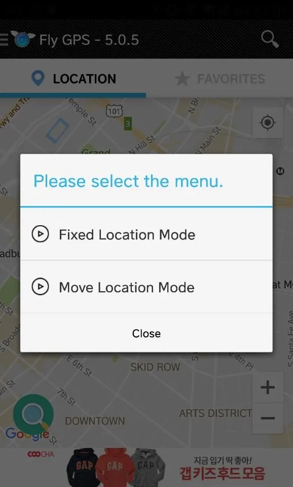 Fly GPS-Location fake/Fake GPS Screenshot 2