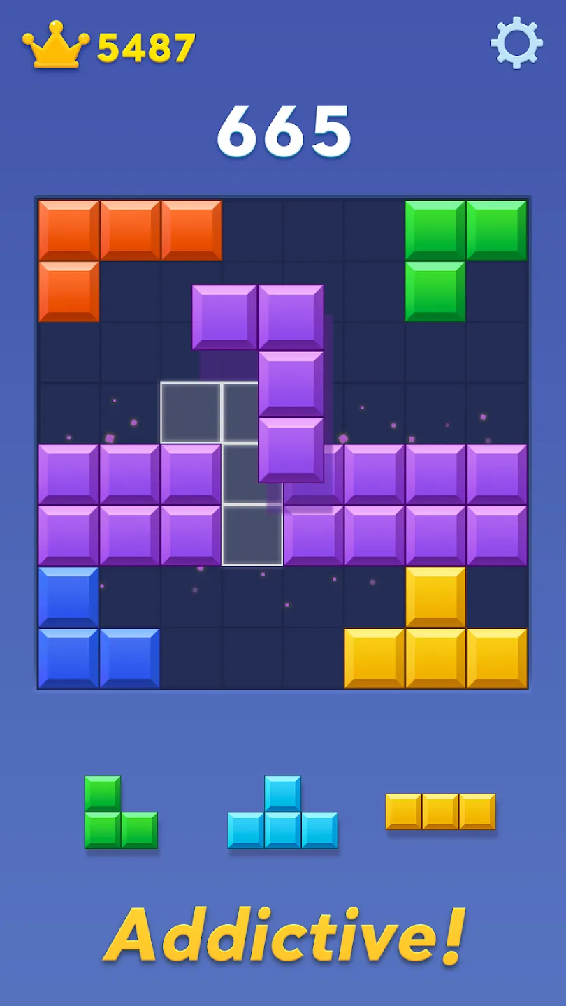 Блок Бласт (Block Blast) v9.8.6 APK Мод (Меню, Много корон) Screenshot 3