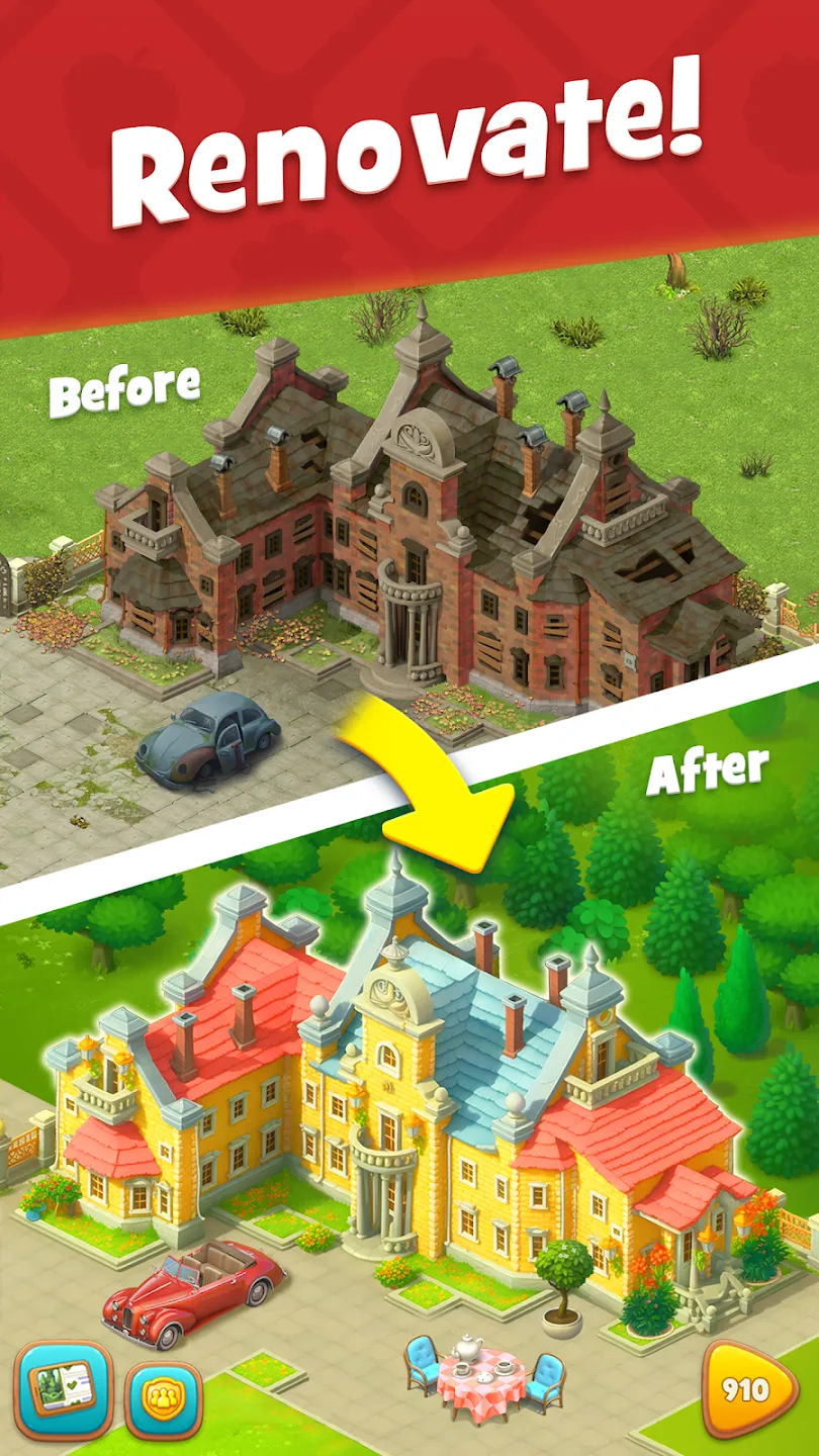Gardenscapes v9.6.0 APK Мод (Много денег) Screenshot 4