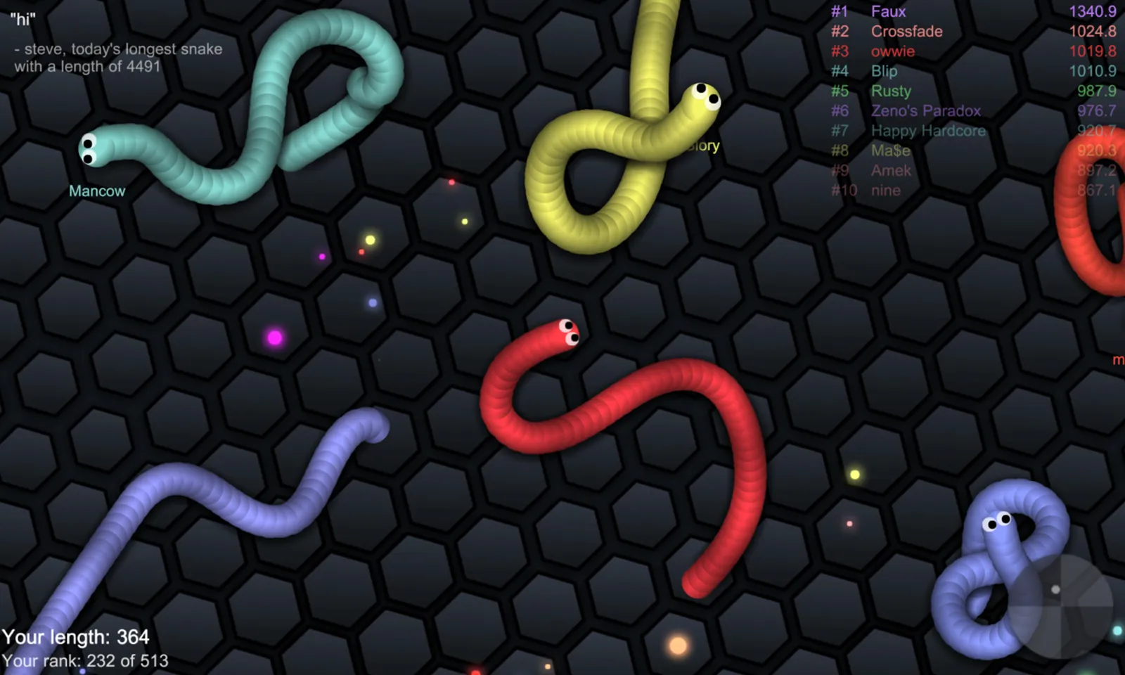 slither.io [мод: без рекламы] Screenshot 3