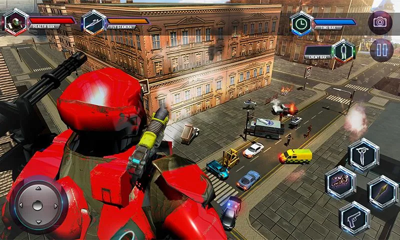 Летающий робот Grand City Rescue [мод: много денег] Screenshot 2