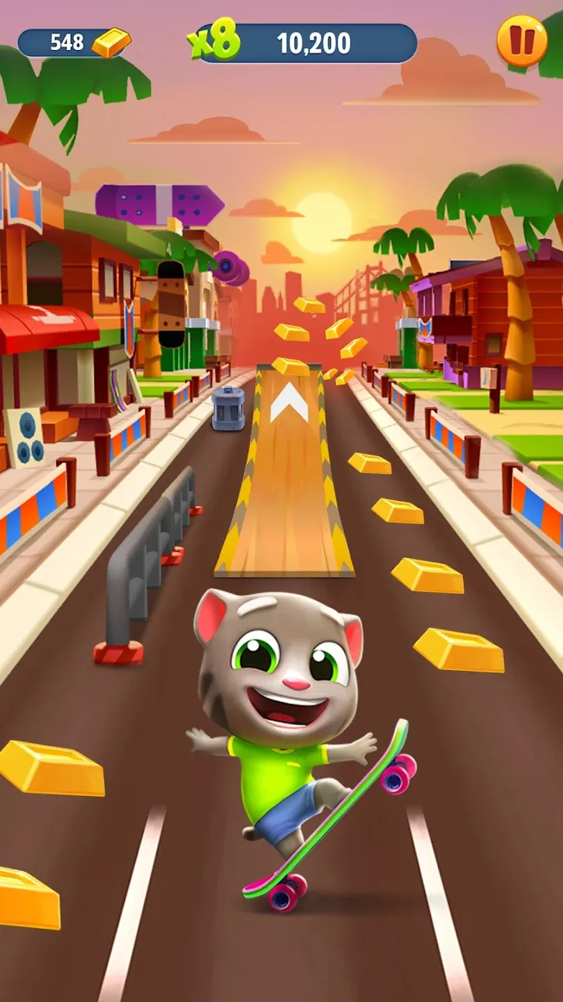 Говорящий Том: бег за золотом v26.2.2.16362 APK Мод (Много денег) Screenshot 1