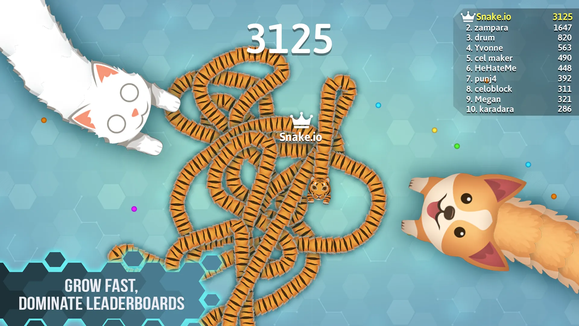 Snake.io v2.2.144 APK Мод (Меню, Разблокированы скины, Масштаб 0-10) Screenshot 3
