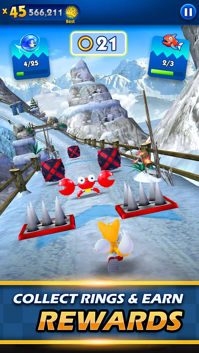 Sonic Dash v9.9.0 APK Мод (Меню, Режим бога, Деньги, Персонажи разблокированы) Screenshot 4