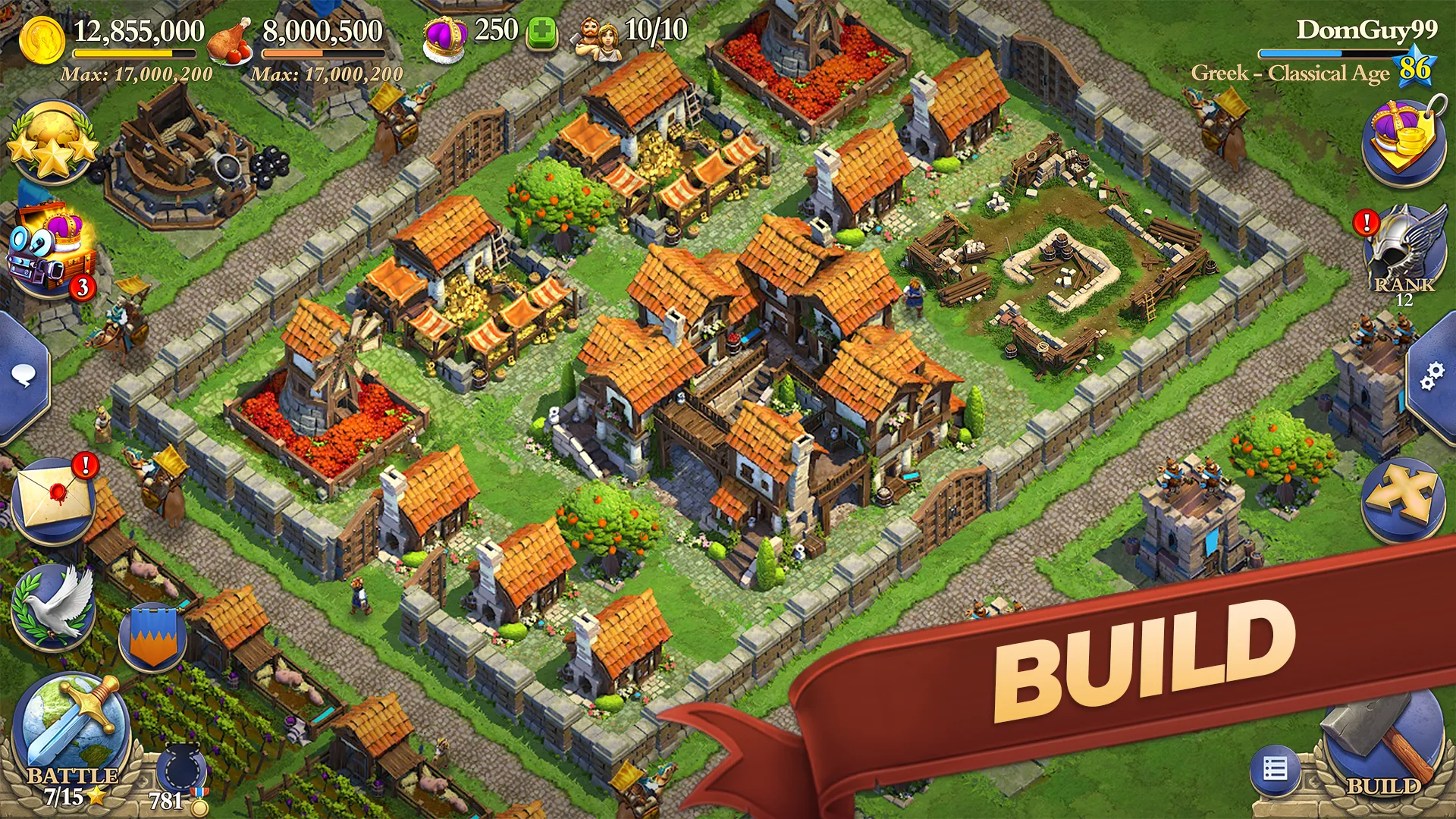 DomiNations v13.1570.1573 APK Мод (Мега Меню, Max VIP) Screenshot 1