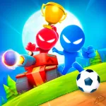 Взломанный Stickman Party Мини Игры 2 3 4 Мод (Много денег) на Андроид