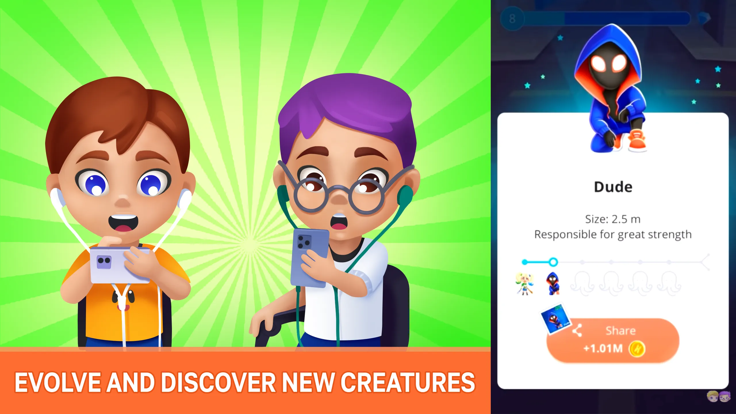 Эволюция Человека Кликер v1.9.40 APK Мод (Много денег) Screenshot 1