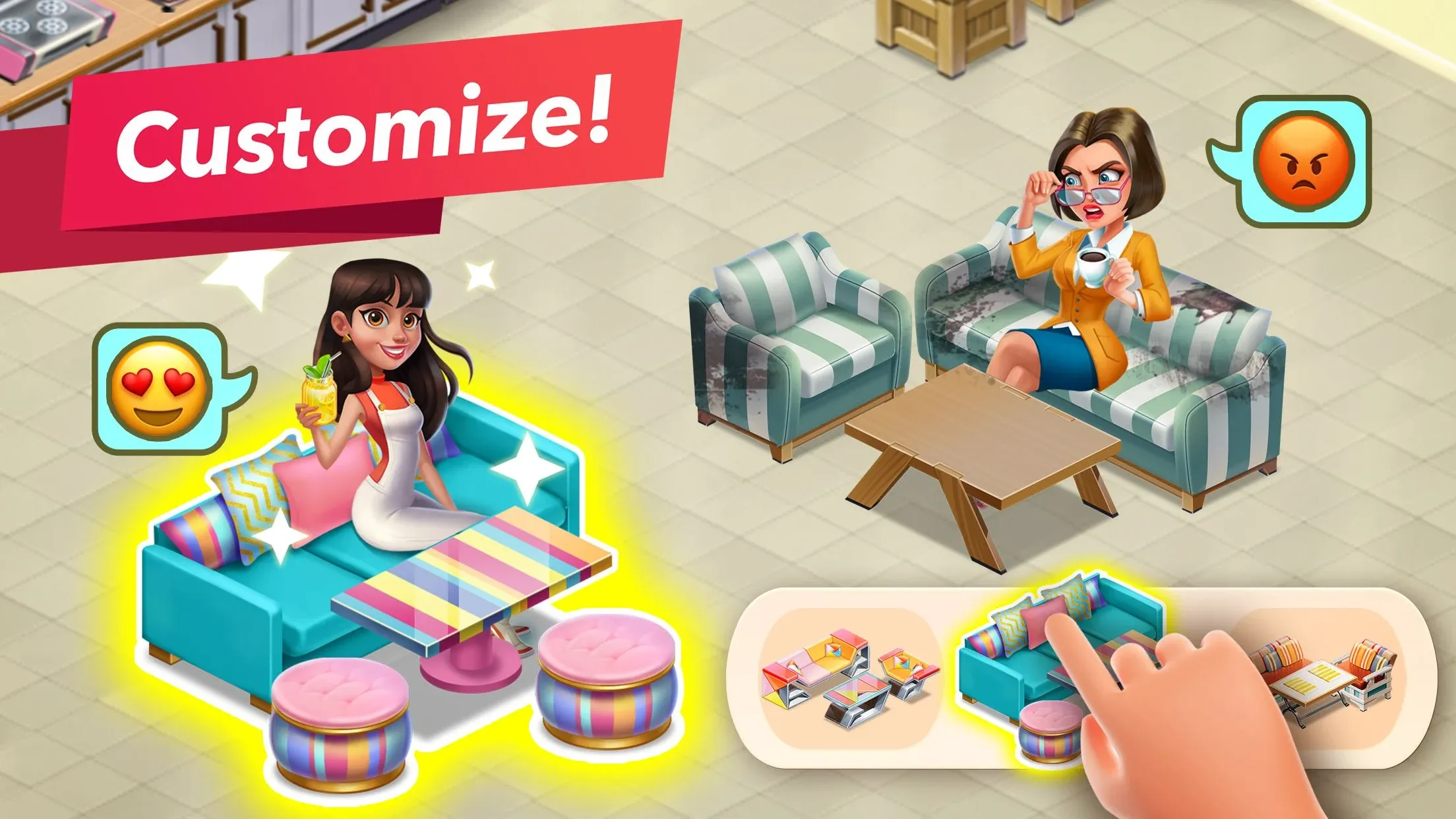 Моя кофейня — ресторан мечты v2026.5.1.0 APK Мод (Меню, Ускорение) Screenshot 4