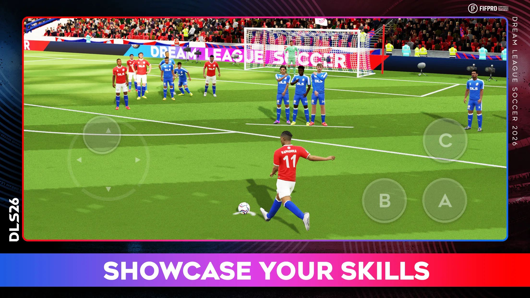 Dream League Soccer 2026 v13.130 APK Мод (Мега Меню, Тупой противник, Много энергии) Screenshot 3