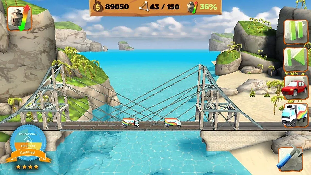 Bridge Constructor Playground v6.0 APK Мод (Полная версия) Screenshot 1