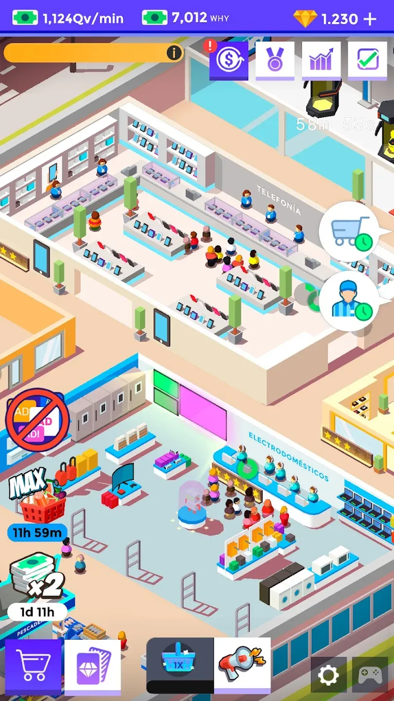 Idle Supermarket Tycoon v4.1.4 APK Мод (Меню, Много денег) Screenshot 5