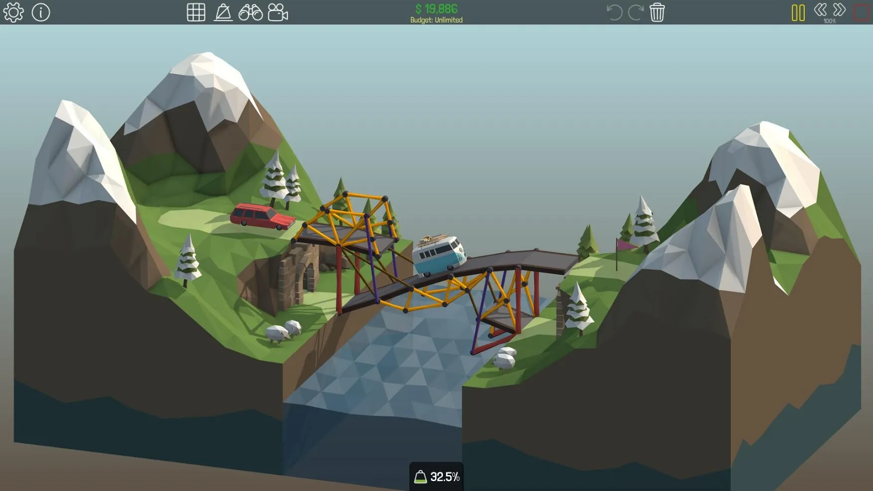 Poly Bridge [мод: полная версия] Screenshot 3