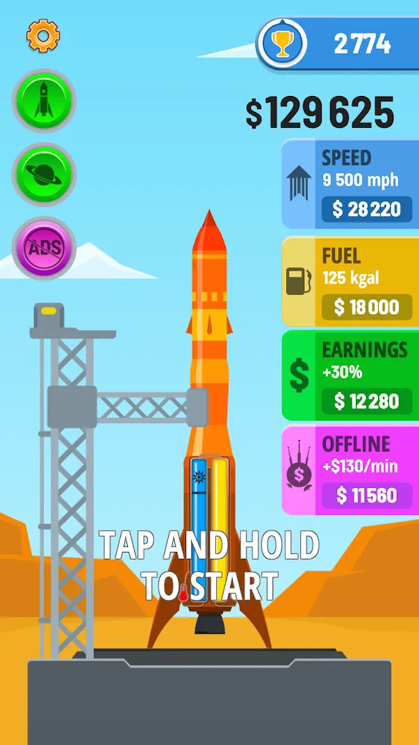 Rocket Sky! [мод: много денег] Screenshot 1