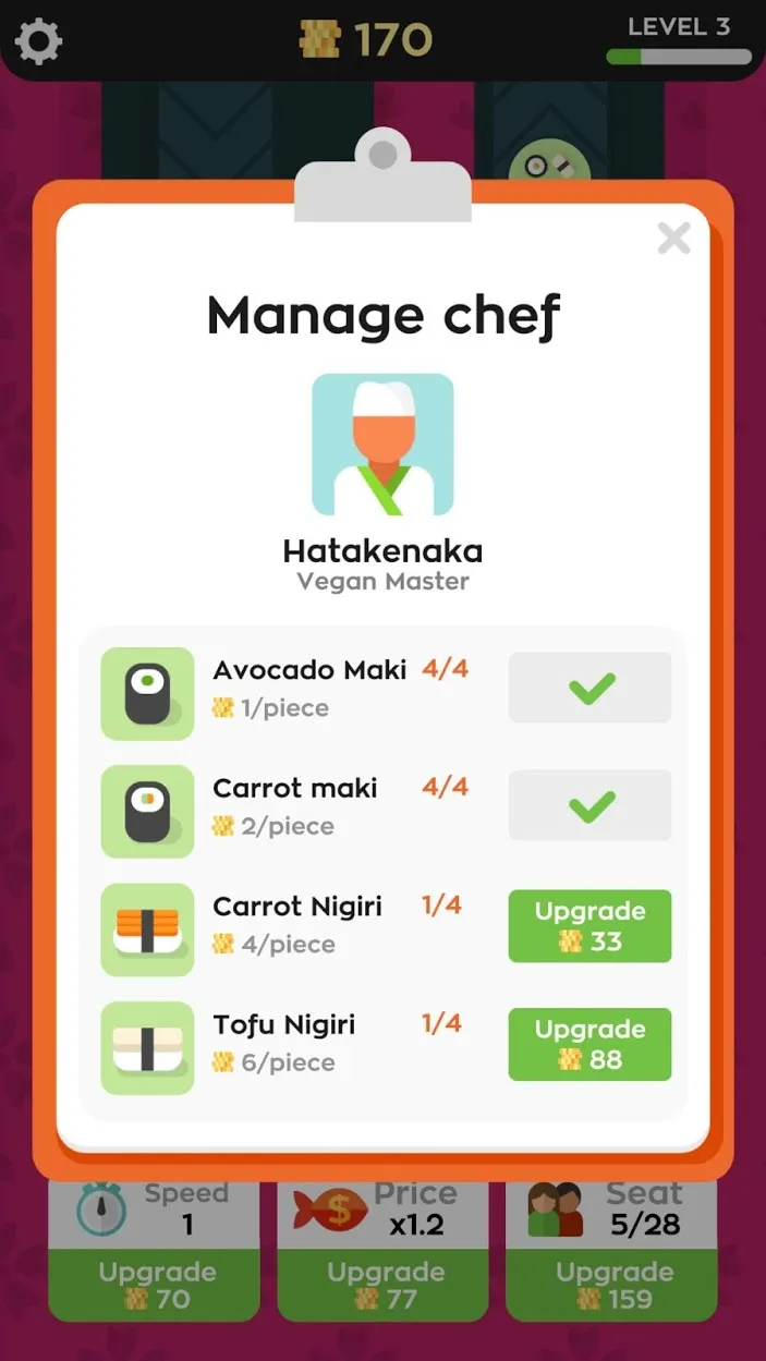 Sushi Bar Idle [мод: много денег] Screenshot 3