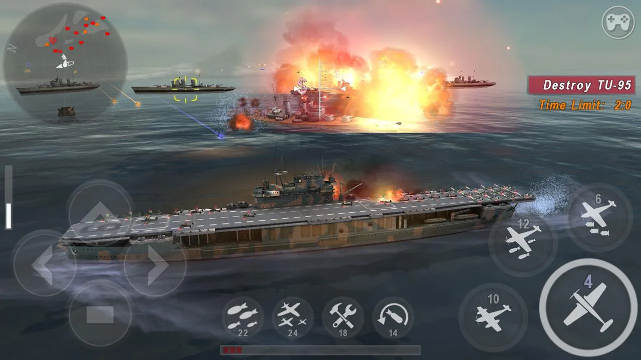 Морская битва: Мировая война [мод: много денег] Screenshot 1