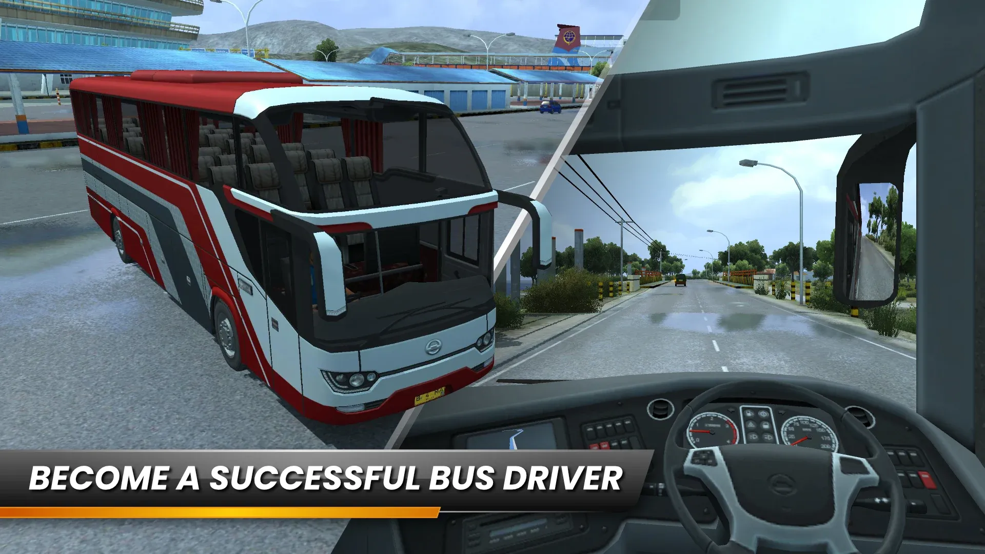 Bus Simulator Indonesia v4.5 APK Мод (Много топлива) Screenshot 1