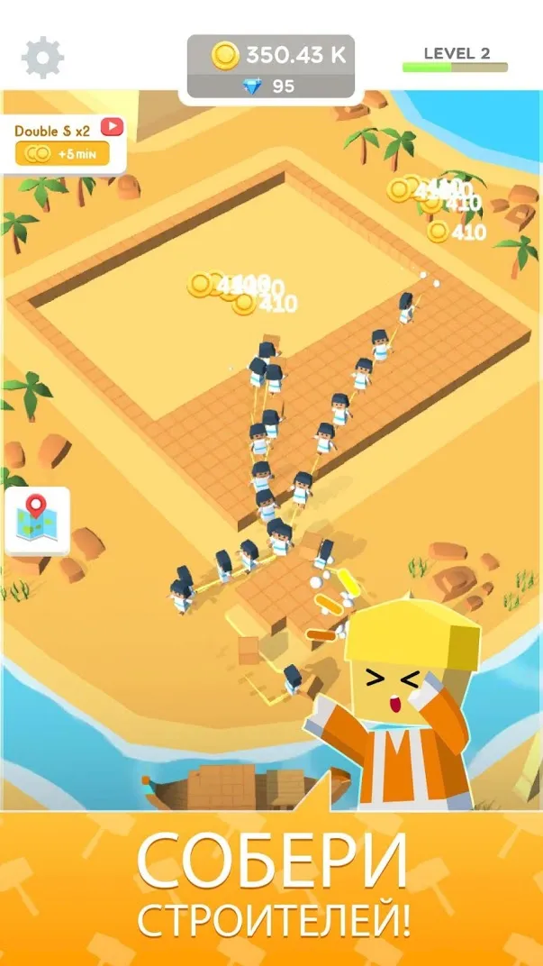Idle Landmark Tycoon [мод: много денег] Screenshot 1