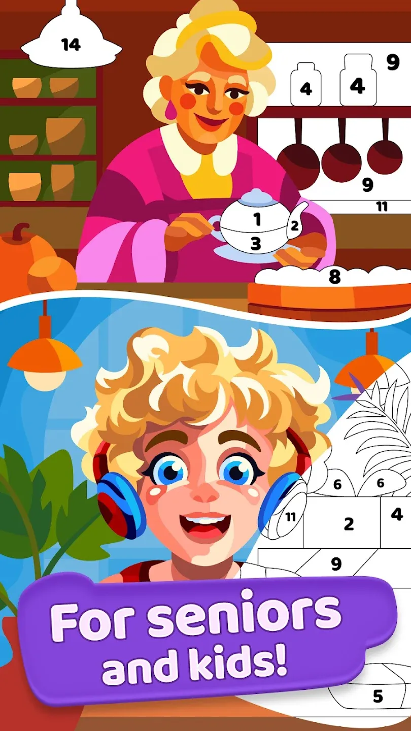 Gallery: Раскраска по номерам v0.449 APK Мод (Меню, Много ресурсов) Screenshot 1