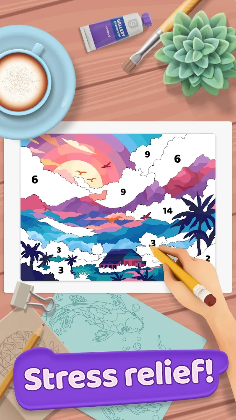 Gallery: Раскраска по номерам v0.449 APK Мод (Меню, Много ресурсов) Screenshot 3