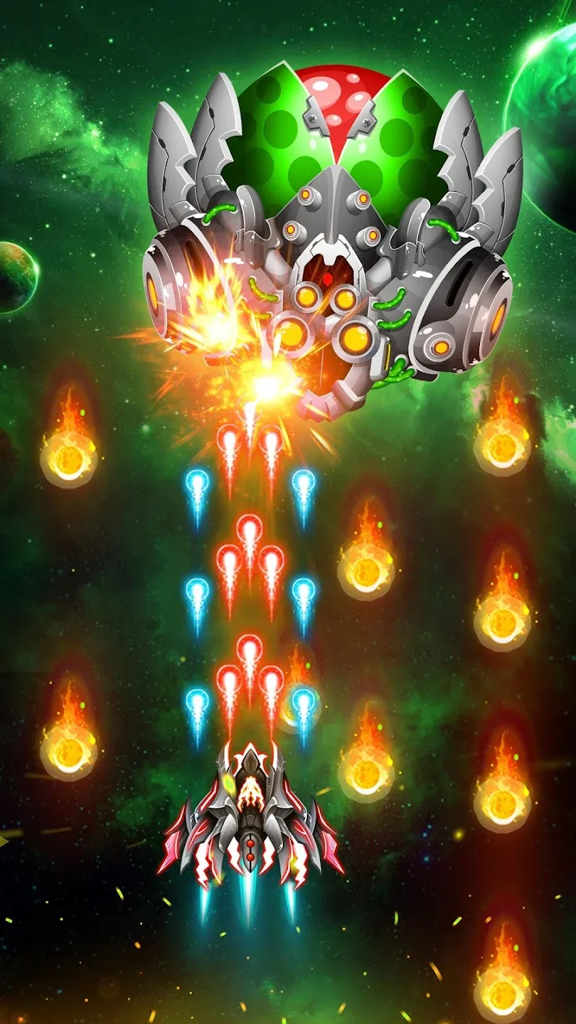 Space Shooter: Galaxy Attack (Premium) v1.979 APK Мод (Меню, Бесплатные покупки, Режим бога) Screenshot 4