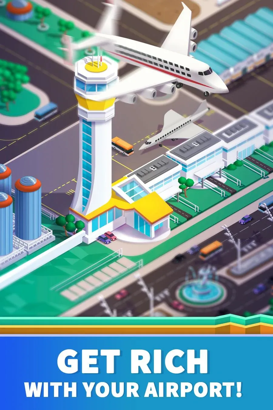 Idle Airport Tycoon v1.51 APK Мод (Меню, Много денег, Скорость) Screenshot 2