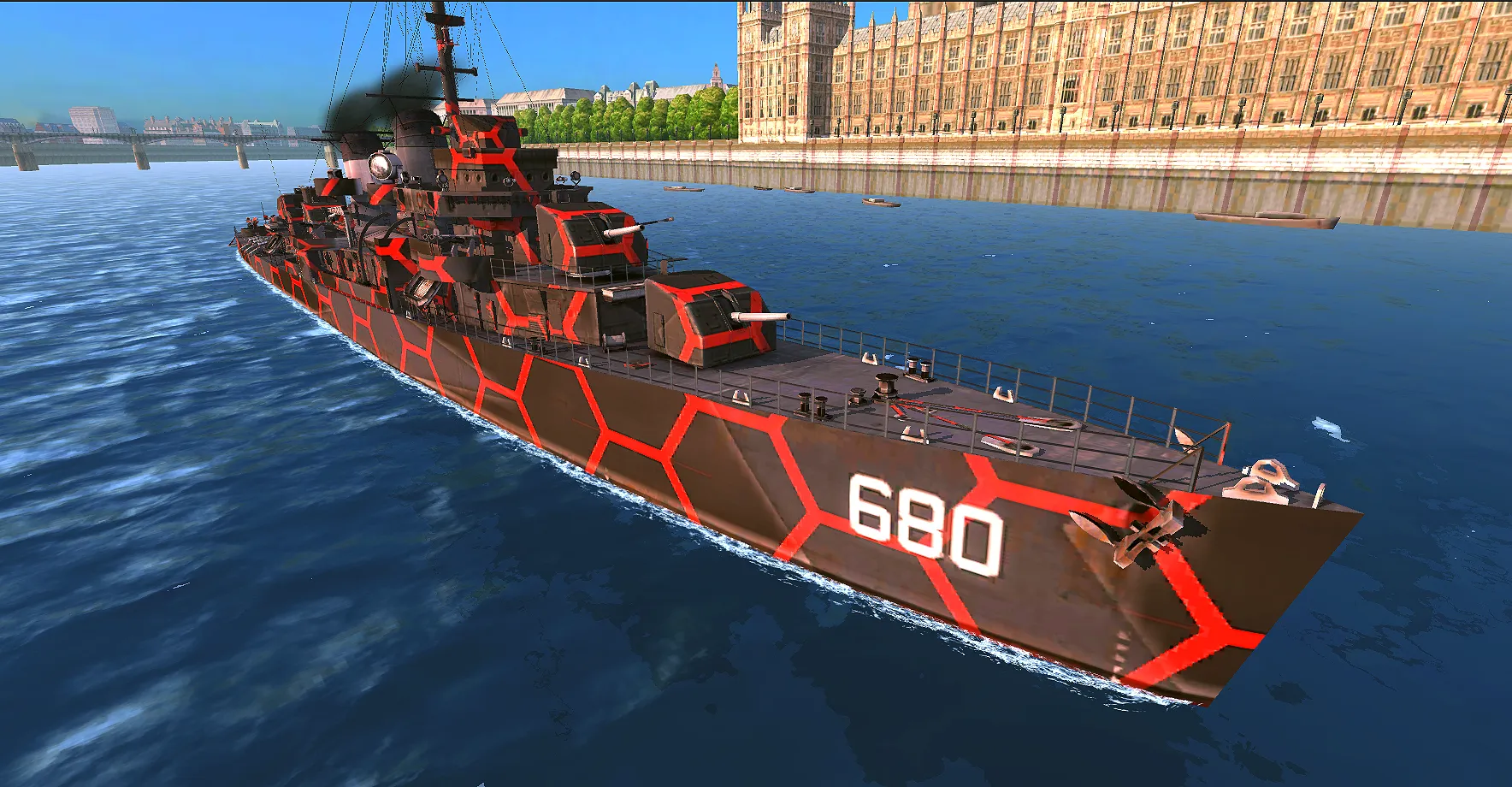 Battle of Warships: Online v1.74.12 APK Мод (Много денег) Screenshot 1