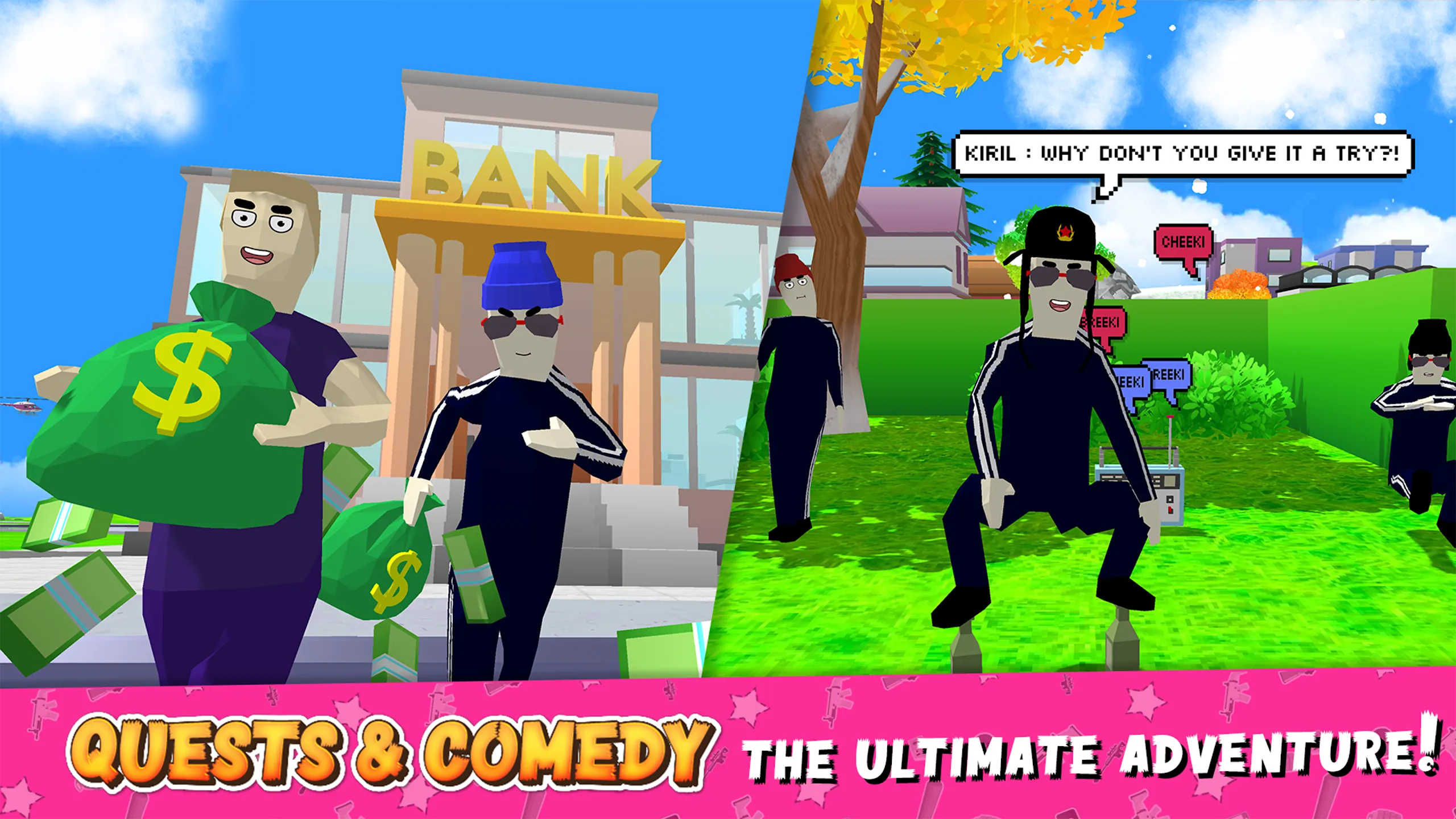 Dude Theft Wars FPS Open world v0.9.1.0b APK Мод (Меню, Много денег, Режим бога) Screenshot 2