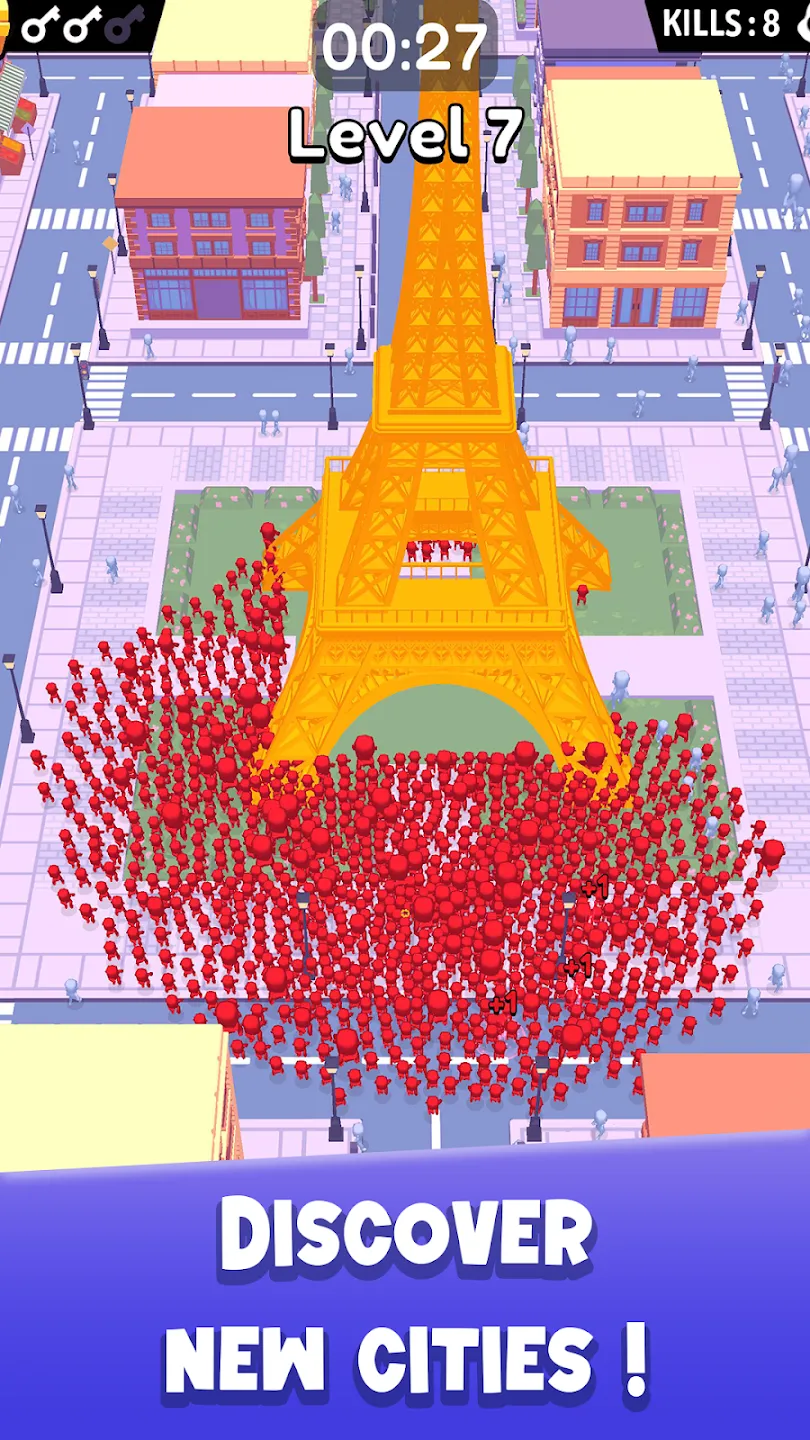 Crowd City v2.9.52 APK Мод (Меню, Топ 1, Безлимитное время, Скины) Screenshot 2