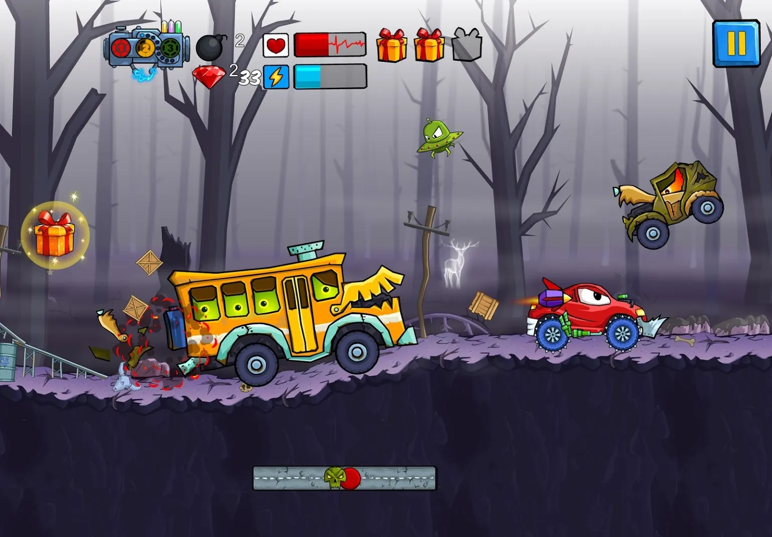 Car Eats Car Машина Ест Машину [мод: много денег] Screenshot 2