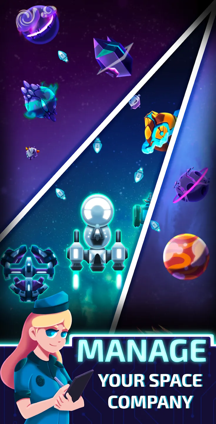 Idle Planet Miner v2.9.9 APK Мод (Меню, Много денег и тёмной материи) Screenshot 1