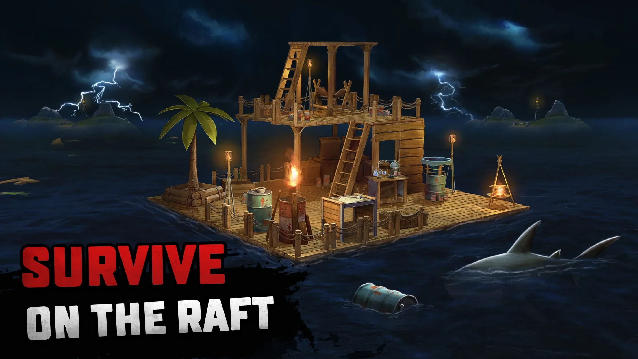 Raft® Survival: Ocean Nomad v2.9.1 APK Мод (Мега Меню, Режим бога, Бесплатные покупки) Screenshot 1