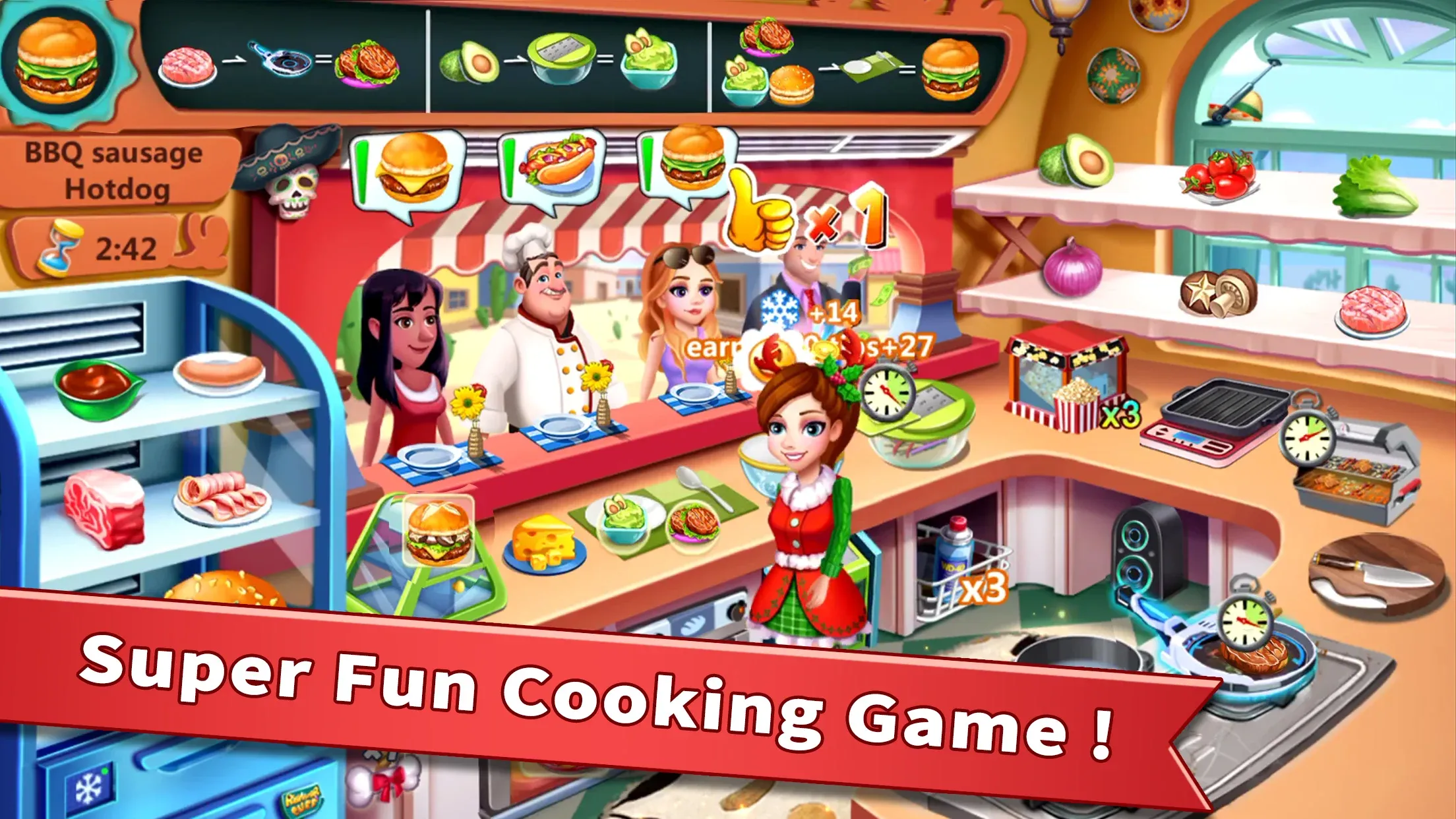 Rising Super Chef v10.3.2 APK Мод (Много денег) Screenshot 1