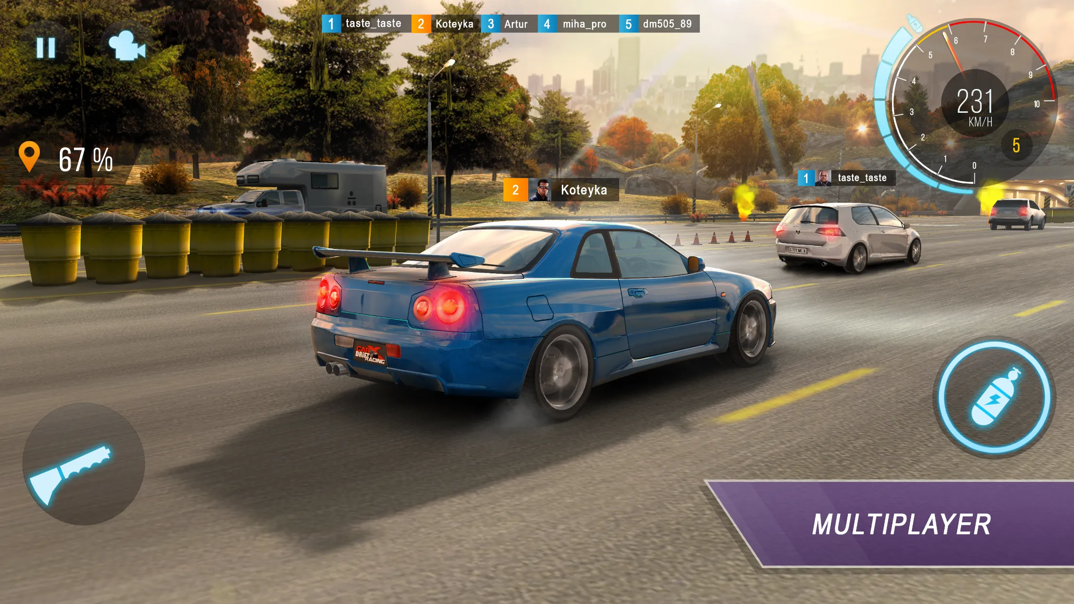 CarX Highway Racing v1.75.8 APK Мод (Меню, Много денег, VIP, Всё открыто) Screenshot 1