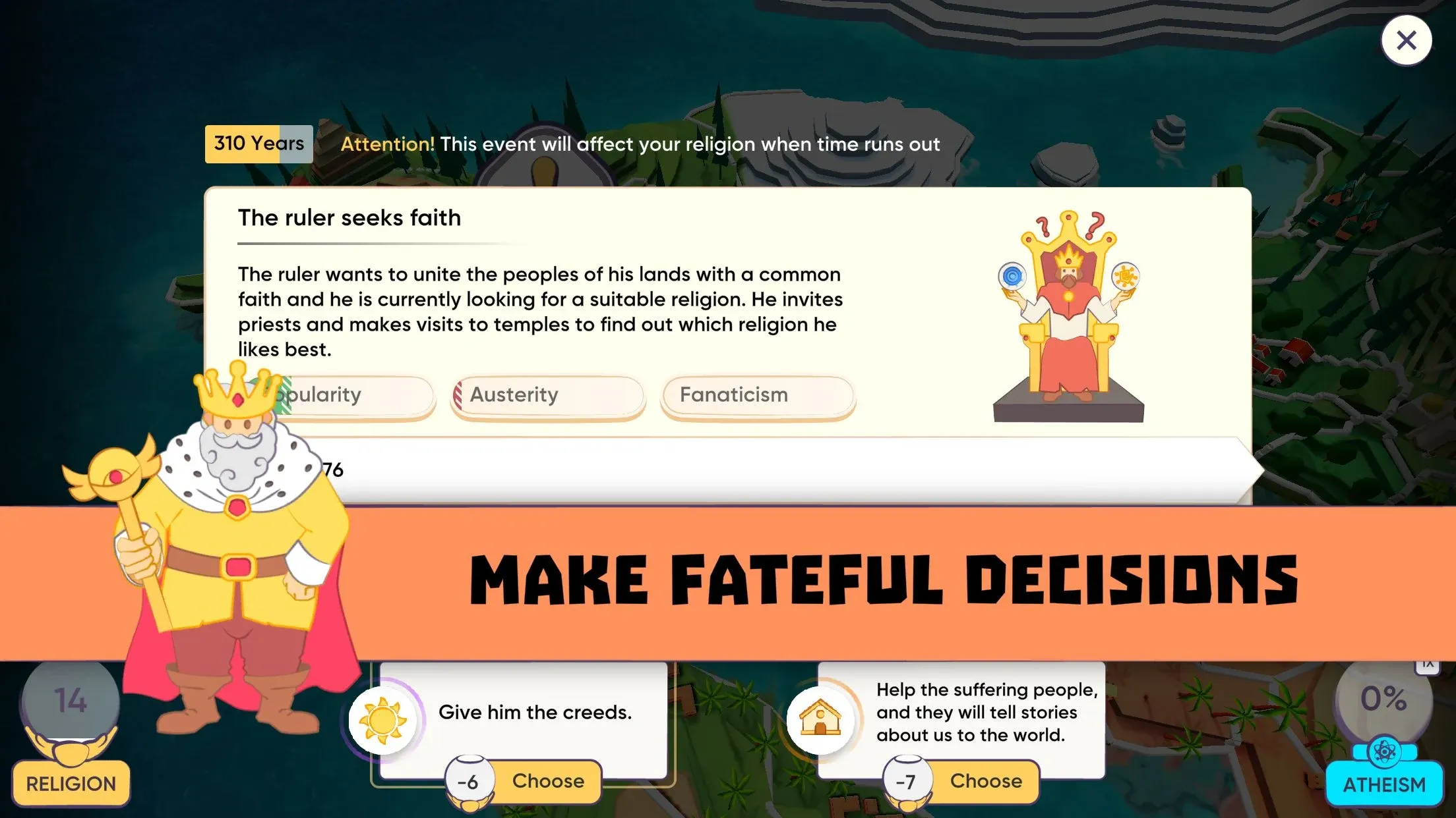 Religion Inc. Симулятор Бога v2.7.8 APK Мод (Меню, Premium, Все архетипы) Screenshot 2