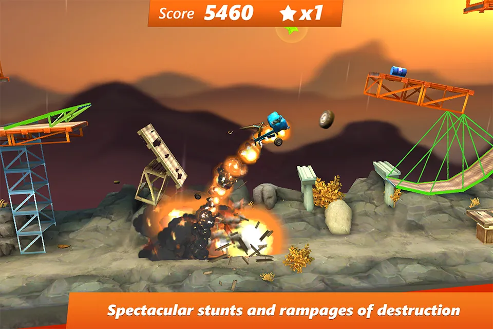 Bridge Constructor Stunts v5.0 APK Мод (Полная версия) Screenshot 2