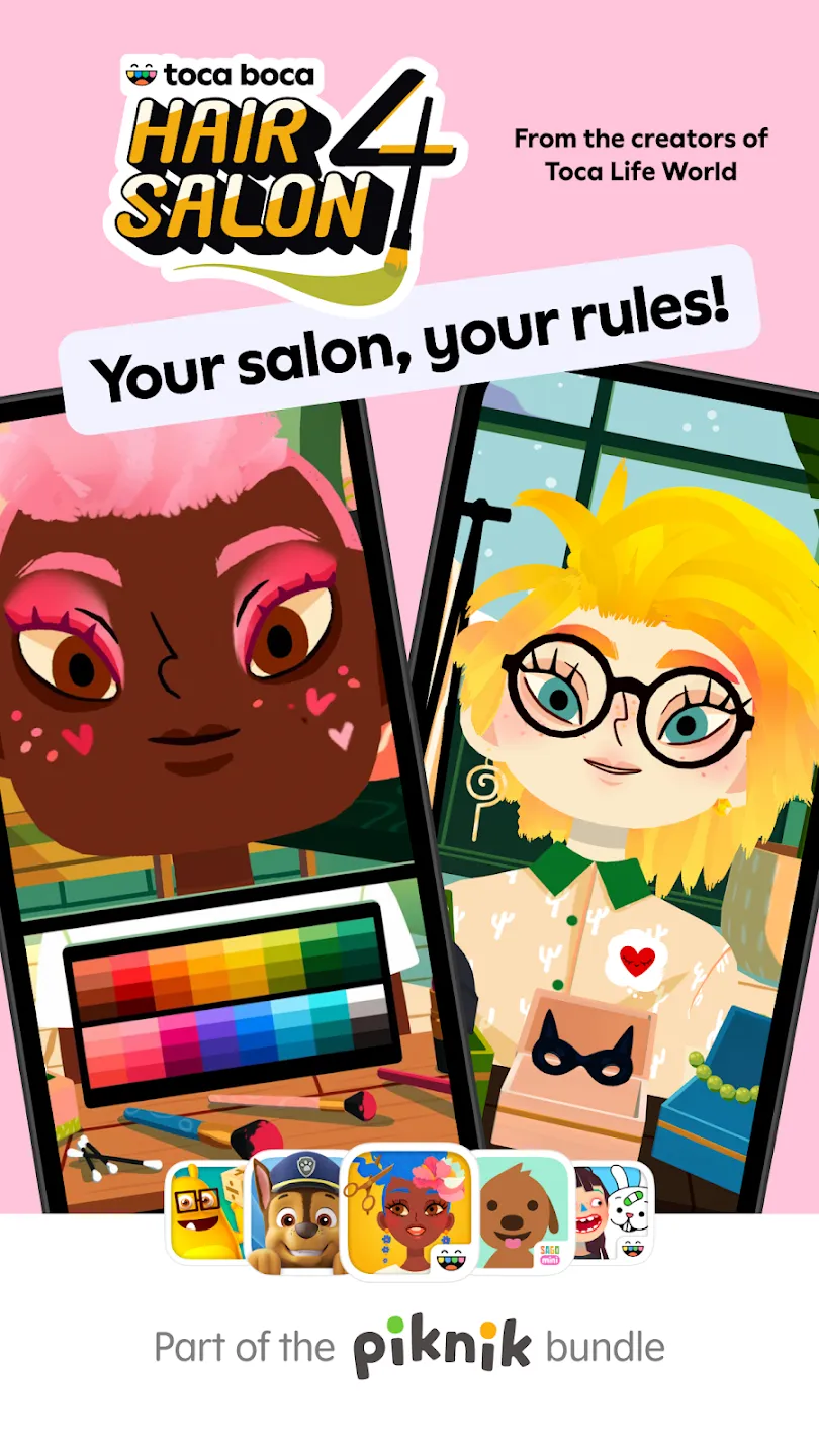Toca Boca Hair Salon 4 v3.1 APK Мод (Всё открыто) Screenshot 1