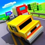 Скачать полную версию Blocky Highway: Traffic Racing Мод (Много денег) на Андроид