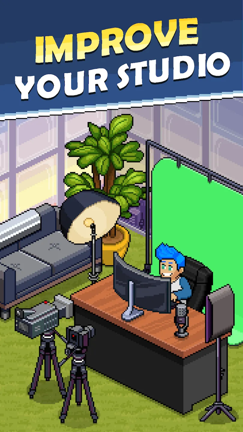 PewDiePie's Tuber Simulator v2.78.0 APK Мод (Много денег) Screenshot 1