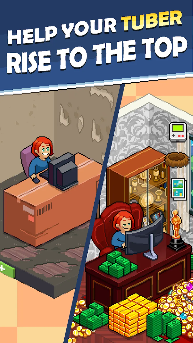 PewDiePie's Tuber Simulator v2.78.0 APK Мод (Много денег) Screenshot 2