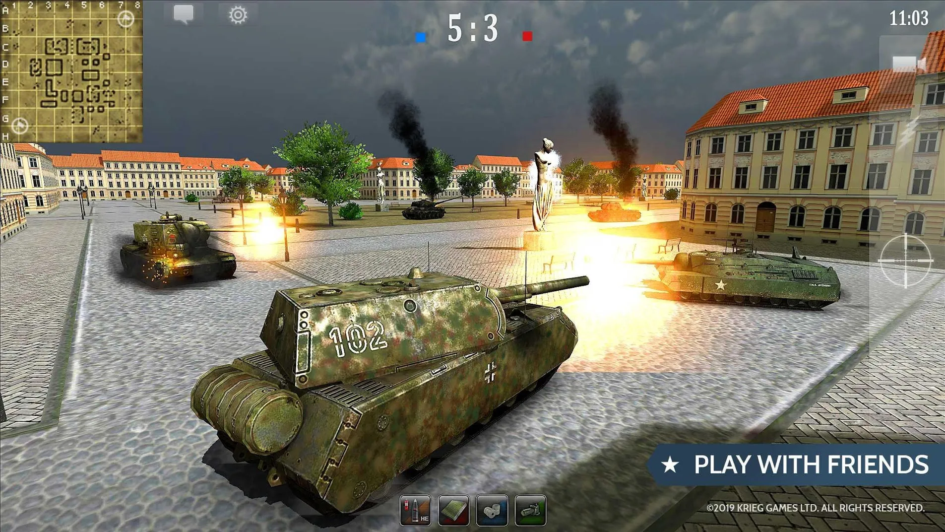 Armored Aces - Танкoвый бой [мод: много денег] Screenshot 4