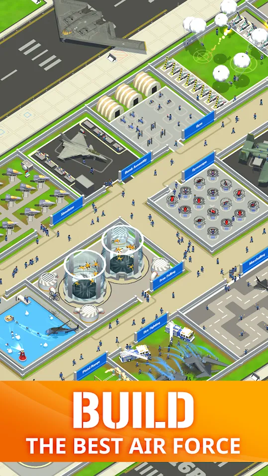 Idle Air Force Base [мод: бесплатные покупки] Screenshot 1