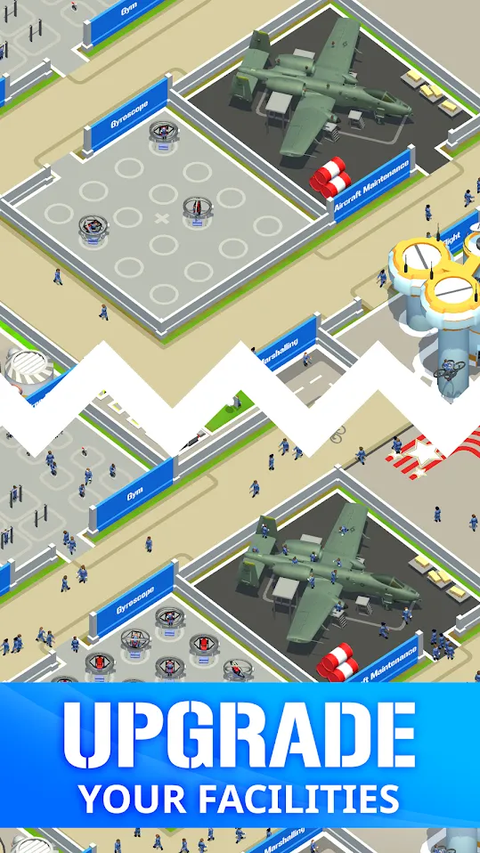 Idle Air Force Base [мод: бесплатные покупки] Screenshot 3