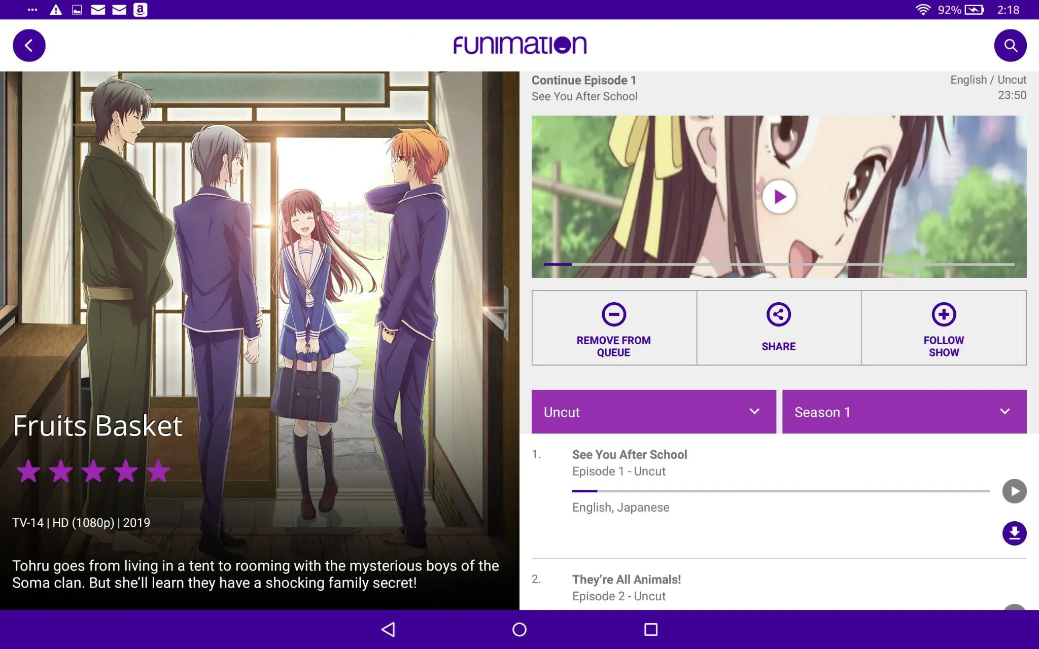 Funimation v3.10.2 APK Screenshot 5 Funimation v3.10.2 APK Screenshot 5