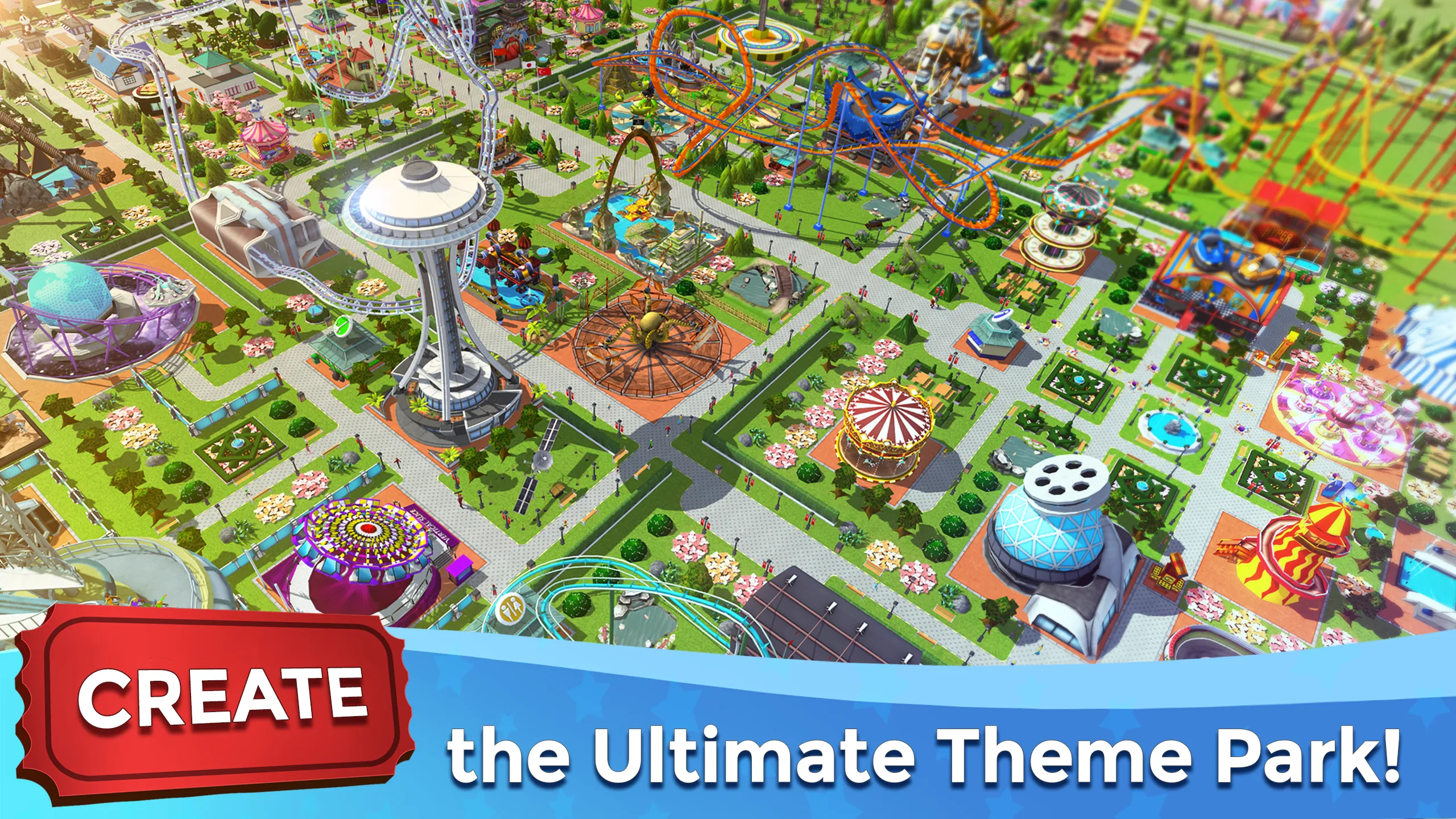 RollerCoaster Tycoon Touch v3.52.0 APK Мод (Много денег) Screenshot 1