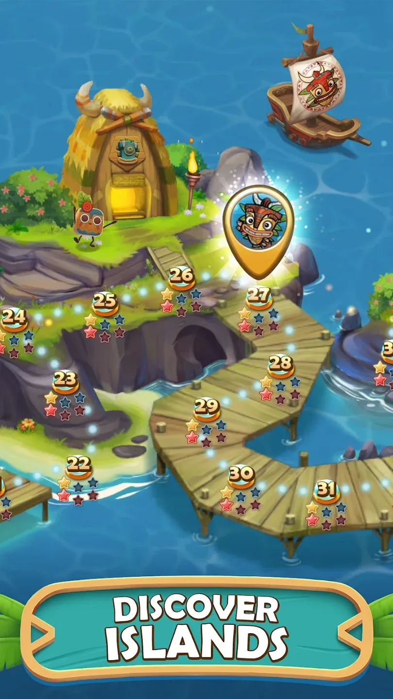 Tiki Solitaire TriPeaks v15.0.0.116456 APK Мод (Меню, Острова разблокированы, Анти-бан) Screenshot 2