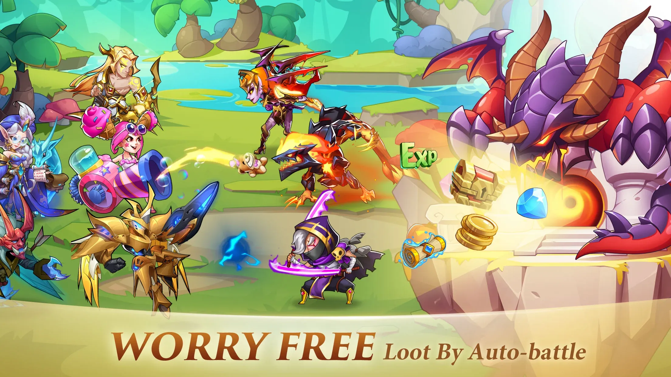 Idle Heroes v1.34.4 APK Мод (Всё открыто, Private Server) Screenshot 3