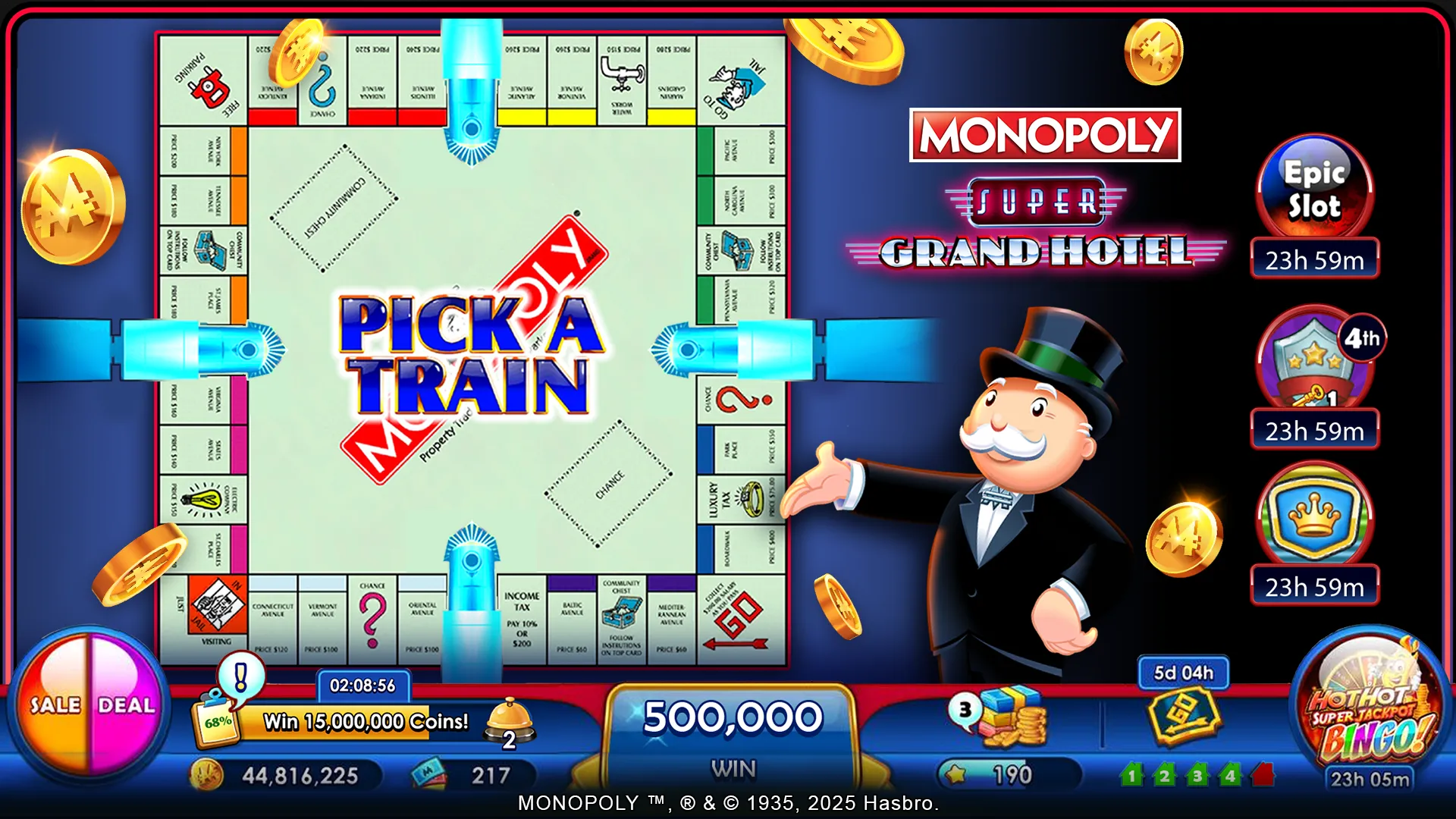 MONOPOLY Slots v5.5.2 APK Мод (Много денег) Screenshot 3